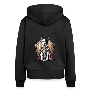Dog Knight Warrior Dog Gift Warrior Knight - Women's Premium Organic Zip Hoodie - black - Back - Julia (174cm)