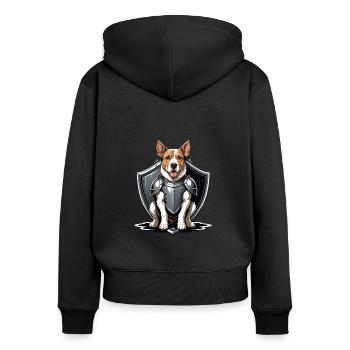 Dog Knight Warrior Dog Gift Warrior Knight - Women's Premium Organic Zip Hoodie - black - Back - Julia (174cm)