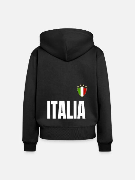 italia Sommer - Frauen Premium Bio Zip Hoodie - Schwarz