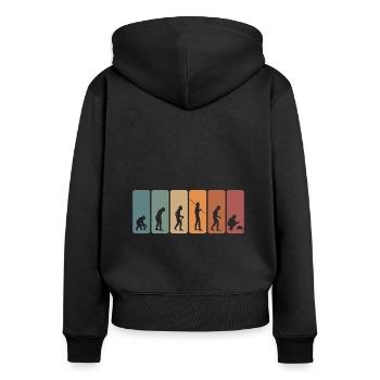 Rétro Télécommandé Voiture Racing Evolution An Rc - Sweat à capuche zippé Premium bio Femme - noir - Dos - Julia (174cm)