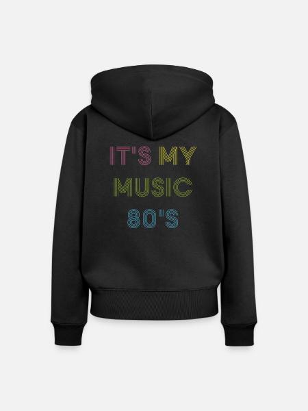 80 s Music - Frauen Premium Bio Zip Hoodie - Schwarz