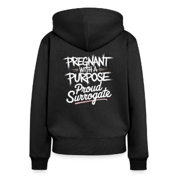 A special journey of a lifetime - Women's Premium Organic Zip Hoodie - black - Back - Julia (174cm)