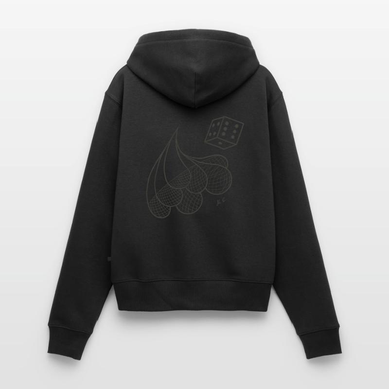 Creative patterned drops with game dice Women's Premium Organic Zip Hoodie