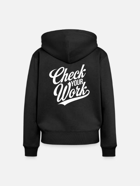 Mathelehrer Inspiration - Frauen Premium Bio Zip Hoodie - Schwarz