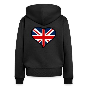Union Jack - Women's Premium Organic Zip Hoodie - black - Back - Julia (174cm)