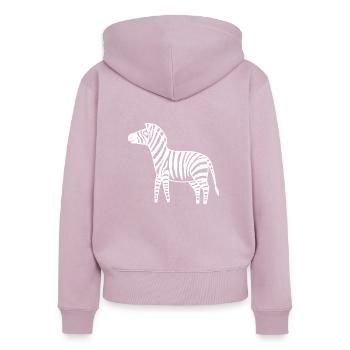 Doppler effet cadeau arbre physique physicien - Sweat à capuche zippé Premium bio Femme - rose poudré - Dos - Julia (174cm)