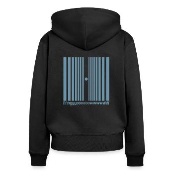 Nyow cadeau Doppler effet physique physicien vague - Sweat à capuche zippé Premium bio Femme - noir - Dos - Julia (174cm)