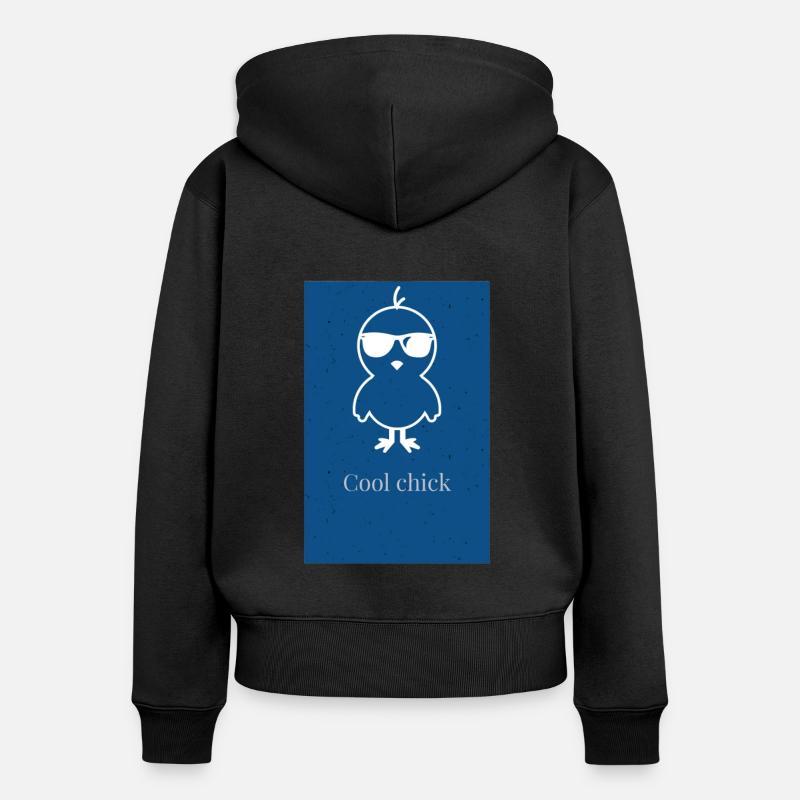 Cool chick - Women's Premium Organic Zip Hoodie - black