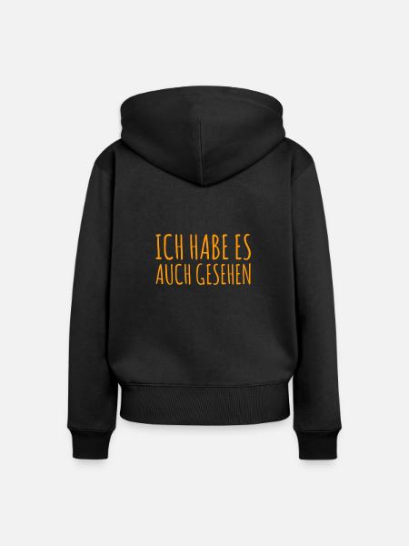 auch gesehen - Frauen Premium Bio Zip Hoodie - Schwarz