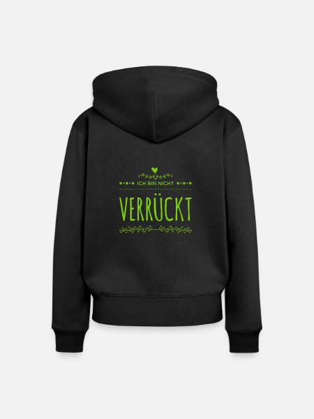 ich bin total normal - Frauen Premium Bio Zip Hoodie - Schwarz