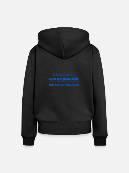 die Dinge werden sich ändern - Frauen Premium Bio Zip Hoodie - Schwarz