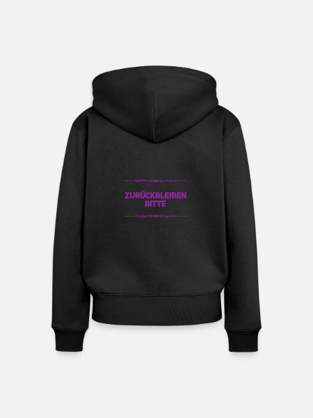 der Zug fährt ab - Frauen Premium Bio Zip Hoodie - Schwarz