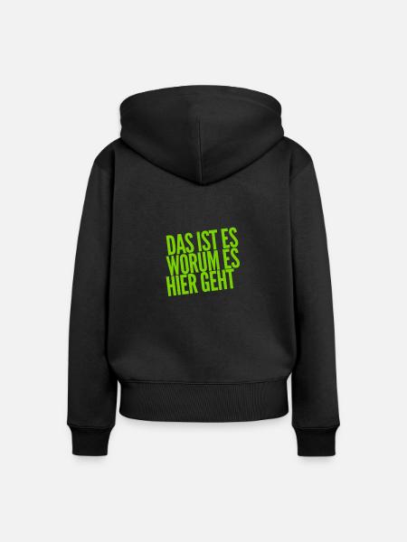 das ist der Grund - Frauen Premium Bio Zip Hoodie - Schwarz