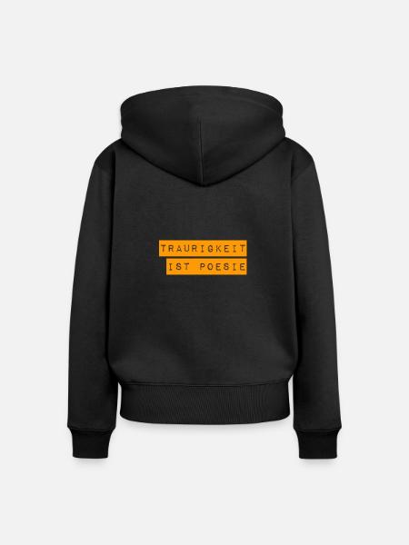 Trauer ist super - Frauen Premium Bio Zip Hoodie - Schwarz