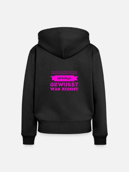 das war klar - Frauen Premium Bio Zip Hoodie - Schwarz
