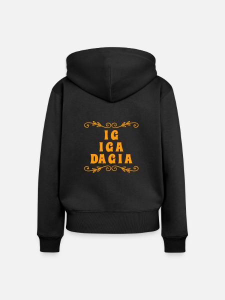 dann verschwinde ich auch - Frauen Premium Bio Zip Hoodie - Schwarz