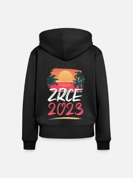 Zrce 2023 - Frauen Premium Bio Zip Hoodie - Schwarz