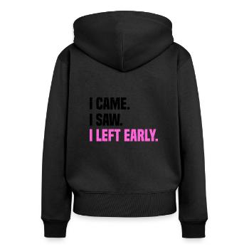 Misanthrope Antisocial Introvert - Women's Premium Organic Zip Hoodie - black - Back - Julia (174cm)