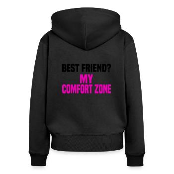 Misanthrope Antisocial Introvert - Women's Premium Organic Zip Hoodie - black - Back - Julia (174cm)