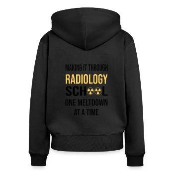 X-ray Health Technician Student Radiologist - Women's Premium Organic Zip Hoodie - black - Back - Julia (174cm)