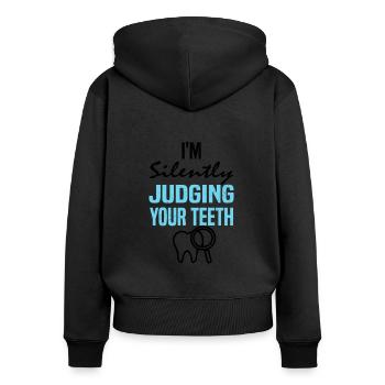 Dentist Dental Profession Dental Technician Dental Assistant - Women's Premium Organic Zip Hoodie - black - Back - Julia (174cm)