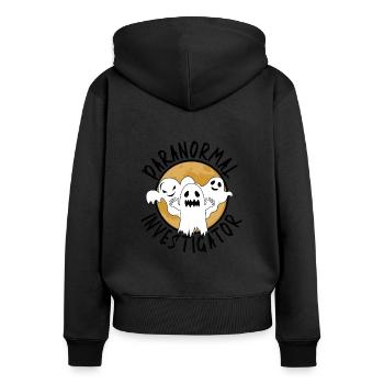 Ghost Hunter Haunted House Paranormal Halloween - Women's Premium Organic Zip Hoodie - black - Back - Julia (174cm)