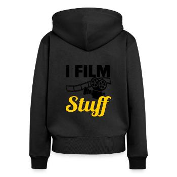 Réalisateur Cinéaste Long métrage - Sweat à capuche zippé Premium bio Femme - noir - Dos - Julia (174cm)
