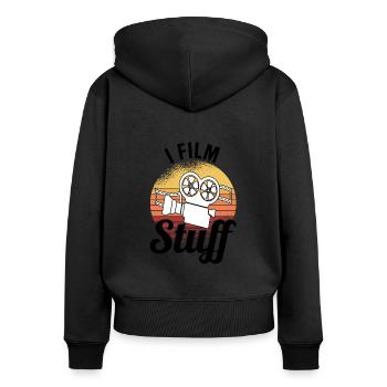 Réalisateur Cinéaste Long métrage - Sweat à capuche zippé Premium bio Femme - noir - Dos - Julia (174cm)