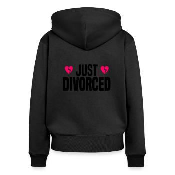 Scheidung Trennung Ehe Ex Scheidungsparty - Frauen Premium Bio Zip Hoodie - Schwarz - Hinten - Julia (174cm)