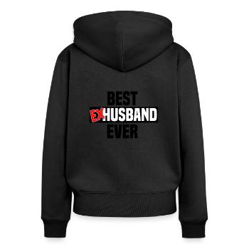 Divorce Separation Marriage Ex Divorce Party - Women's Premium Organic Zip Hoodie - black - Back - Julia (174cm)