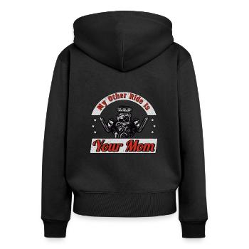 Muscel Car V8 Turbocompresseur Tuning Voiture de course - Sweat à capuche zippé Premium bio Femme - noir - Dos - Julia (174cm)