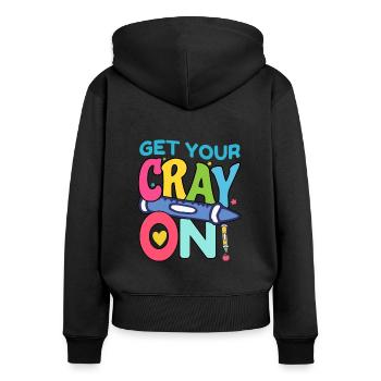 Primary School Teacher Kindergarten Educator - Women's Premium Organic Zip Hoodie - black - Back - Julia (174cm)