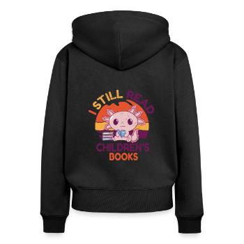 Enseignante au primaire Éducatrice de maternelle - Sweat à capuche zippé Premium bio Femme - noir - Dos - Julia (174cm)