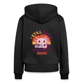 Enseignante au primaire Éducatrice de maternelle - Sweat à capuche zippé Premium bio Femme - noir - Dos - Julia (174cm)