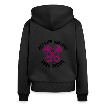 Racing Driver Racing Car Tuning Racing Motorsport - Women's Premium Organic Zip Hoodie - black - Back - Julia (174cm)