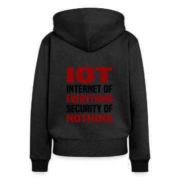 Internet Of Things IOT Programmierer Admin IT - Frauen Premium Bio Zip Hoodie - Schwarz - Hinten - Julia (174cm)