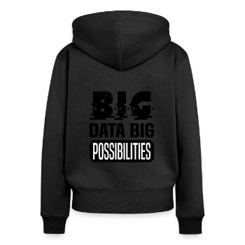 Internet Of Things IOT Programmierer Admin IT - Frauen Premium Bio Zip Hoodie - Schwarz - Hinten - Julia (174cm)