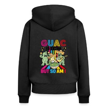 Avocado Guacamole Mexikanisch Mexiko Latino - Frauen Premium Bio Zip Hoodie - Schwarz - Hinten - Julia (174cm)