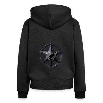 Pentagram Black Black Magic Summoning - Women's Premium Organic Zip Hoodie - black - Back - Julia (174cm)