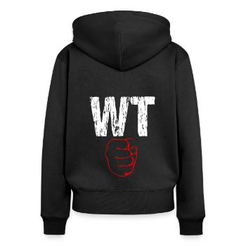 Wing Chun Self-Défense Mode de vie Arts martiaux - Sweat à capuche zippé Premium bio Femme - noir - Dos - Julia (174cm)