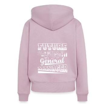 General Manager Future General Manager - Women's Premium Organic Zip Hoodie - dusky pink - Back - Julia (174cm)
