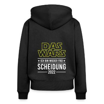 Scheidung Frisch geschieden Scheidungsparty - Frauen Premium Bio Zip Hoodie - Schwarz - Hinten - Julia (174cm)