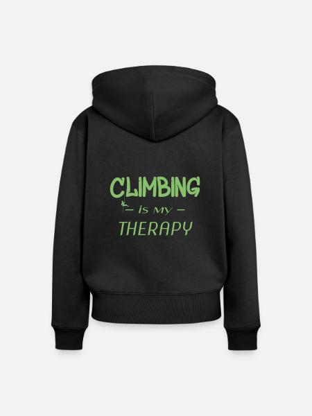 Klettern - Bouldern - Kletterwand - Climbing - Frauen Premium Bio Zip Hoodie - Schwarz