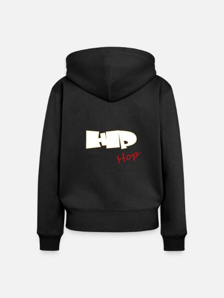 Hip Hop - Frauen Premium Bio Zip Hoodie - Schwarz