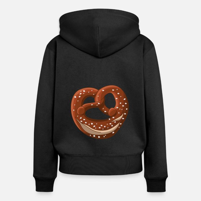 Bretzel bavarois - Sweat à capuche zippé Premium bio Femme - noir