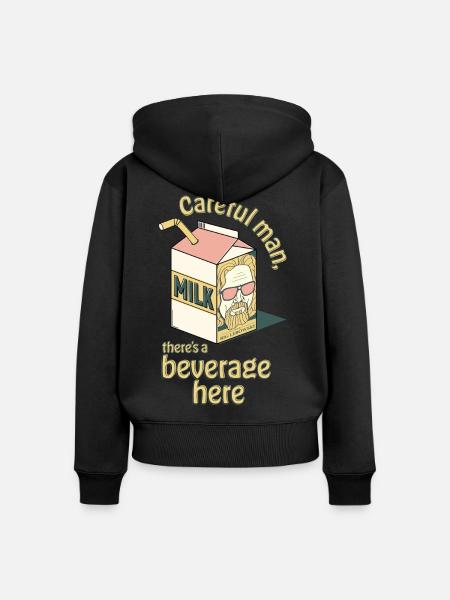 The Big Lebowski - Quote Careful Man… - Women's Premium Organic Zip Hoodie - black