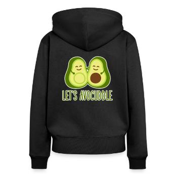 avocado - Women's Premium Organic Zip Hoodie - black - Back - Julia (174cm)