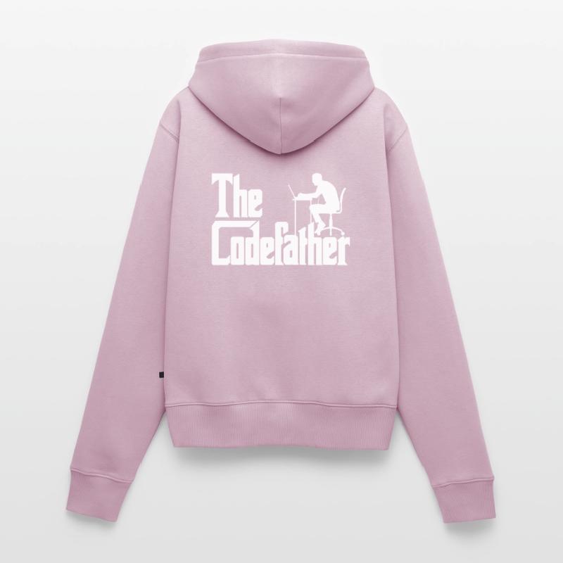 Code code développeur Codefather Spruch Sweat à capuche zippé Premium bio Femme