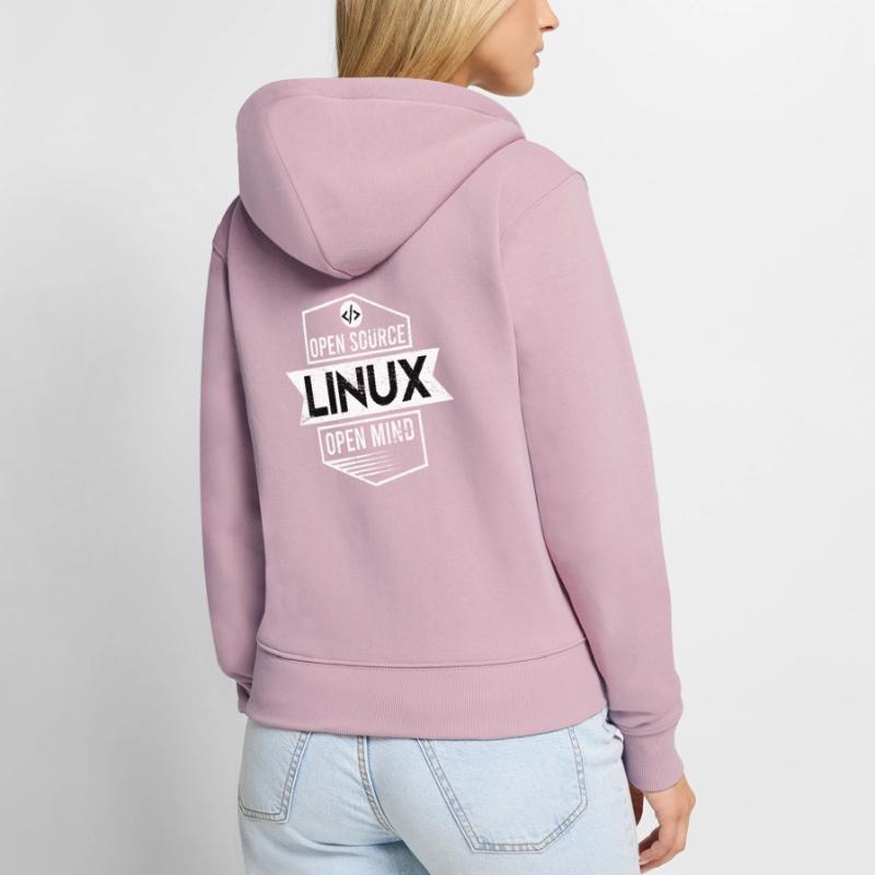Programmeurs Linux cadeau open source Sweat à capuche zippé Premium bio Femme