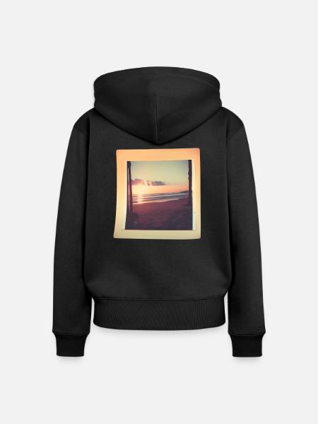 Retro-Erinnerungen - Frauen Premium Bio Zip Hoodie - Schwarz